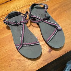 Teva sandals grey and pink 8.5